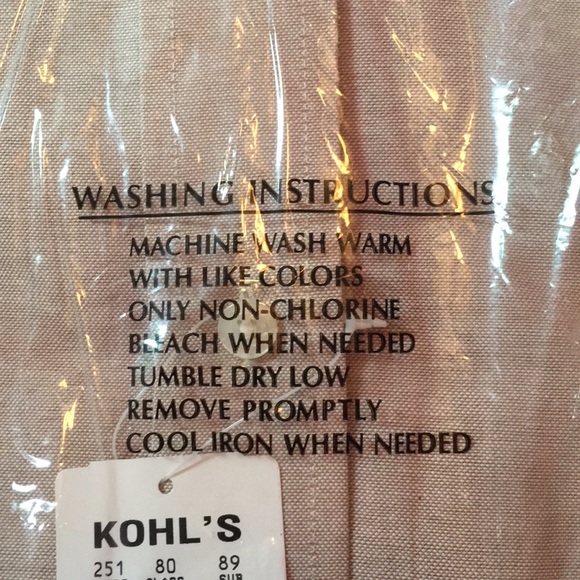 Croft & Barrow Short Sleeve Tan Dress Shirt 16 1/2 - Picture 7 of 8